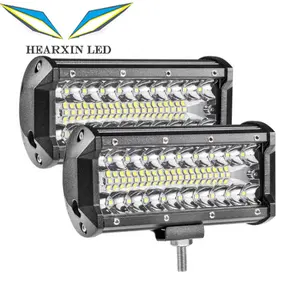 7 인치 120w LED 칩 작업 라이트 바 LED 바 오프로드 자동차 4WD 트럭 트랙터 보트 트레일러 오토바이 조명 DC9-30V