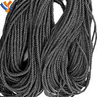 Corde en fibre de carbone 2mm 3mm 5mm électrode d'ion négatif résistant au feu isolation thermique haute température corde en fibre de carbone Graphite