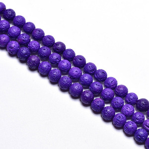 Natural Volcanic Rock Round <b>Beads</b> Loose <b>Stone</b> <b>Beads</b> Frosted For Jewelry Making Yiwu Origin Summer 2021 ST0042 - Product Image 3