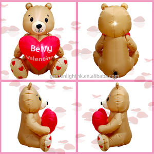 Oso Inflable de San Valentín de 4 Pies con Corazón Iluminado con LED para Decoración de Bodas, Hogar, Jardín, Césped y Fiestas - Product Image 3