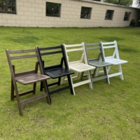 Chaise pliante en résine durable pour extérieur, jardin, mariage, fête, avec dossier et assise à lattes