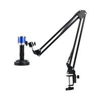 Microscopio Monocular con Cámara Digital 4K, Lente de 150X con Luz LED y Soporte Abatible para Reparación de Placas Base de Teléfonos Móviles y Computadoras