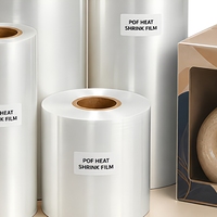 Film rétractable POF de qualité supérieure, ultra-transparent, 12mic, 15mic, 19mic, rétraction supérieure pour l'emballage d'ornements en céramique