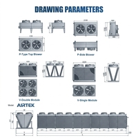 Solution de refroidissement complète pour centre de données AIRTEK 240 kW, refroidisseur à sec à immersion liquide, avec composants essentiels : moteur, pompe