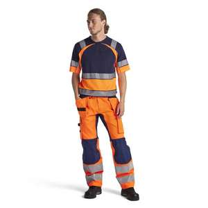 BLAKLADER - 155218115389C156 <b>Hi</b>-<b>Vis</b> trousers stretch Orange/Navy <b>blue</b> - EAN 7330509663455 <b>HI</b>-<b>VIS</b> WORKWEAR - Product Image 3
