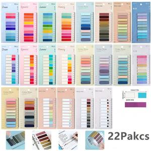 20-Gói tự dính Pet Index Tab mờ văn phòng tập tin thư mục Biển chỉ dẫn với người cai trị Bookmark sinh viên đọc nhãn - Product Image 4