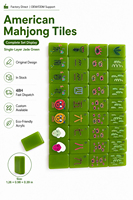 Tuiles de mahjong en acrylique pliables durables, couleur personnalisée, logo personnalisé, luxe moderne, 4 joueurs, résistantes à l'eau, écologiques, portables