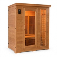 Sauna infrarouge pour 2-3 personnes, cabane modulaire en cèdre canadien, spa intérieur/extérieur pour la maison