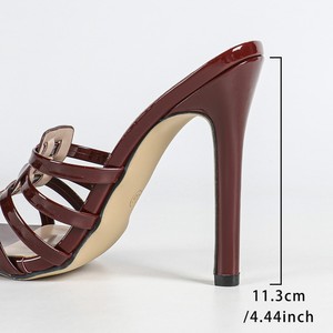 Sandalias de Tacón Alto Doradas Elegantes para Mujer, con Tiras Trenzadas y Punta Puntiaguda, para Banquetes y Trabajo - Product Image 5