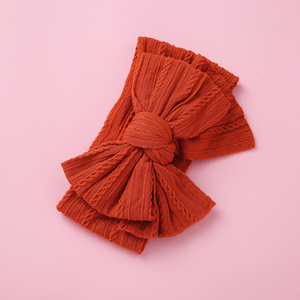 Accessoires pour cheveux de bébé européens et américains, bandeau large élastique, nœud pour la tête de bébé à porter - Product Image 3