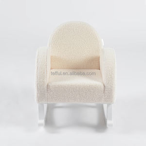 Silla de mimbre tamaño infantil para habitación infantil, silla mecedora de madera Teddy para niños - Product Image 4