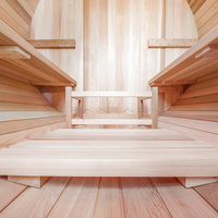Maison préfabriquée en bois de maison extérieure de pièce de cabane de sauna de cèdre rouge à vendre