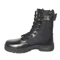 Baskets de botte de chasse en cuir véritable noir personnalisées directes d'usine pour les sports de plein air bottes tactiques de jungle du désert hiver en caoutchouc