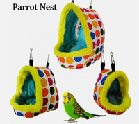 Hamac suspendu Cage oiseaux moelleux refuge lit de couchage perroquet perruche calopsittes perruches inséparable hiver chaud nid d'oiseau maison