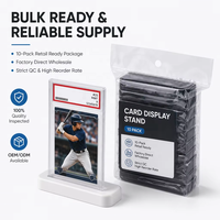 Support de Présentation de Bureau en Plastique Durable pour Cartes Gradées (PS/A, BGS, CGC) – Idéal pour Étuis de Cartes de Collection TCG et Sportives