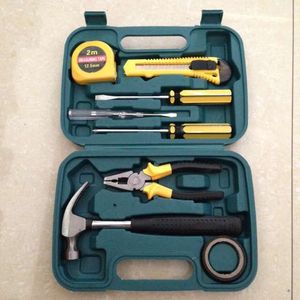 9 Piece Tool Kit With Tape Measure Screwdriver Pliers Hammer Blade For Car Home Use In Case - Product Image 1