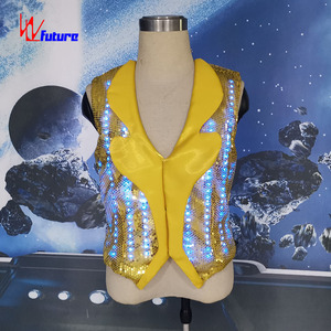Nuevo Traje de Escenario Masculino Estilo Chino con LED, Túnica Larga para Cantante, Festival EDM, <span class=keywords><strong>Concierto</strong></span>, Club Nocturno, Actuación de Baile - Product Image 2