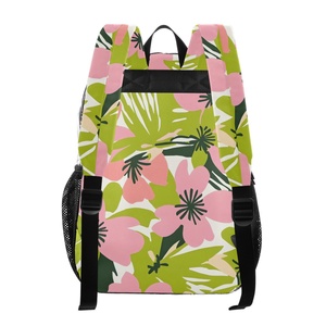 2025 New Arrival Sports Custom Tropical Flower Large <b>Sublimated</b> Logo Transparent PVC Clear Kids Leisure School Bag - Product Image 3