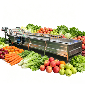 Machine de nettoyage à bulles avec système de séchage à l'air, laveuse à circulation d'eau automatique pour fruits et légumes, usage commercial et industriel - Product Image 1