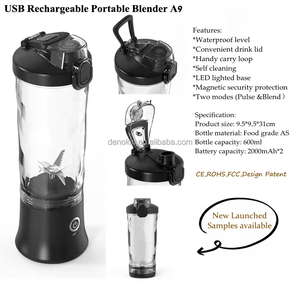 <span class=keywords><strong>Blender</strong></span> portable rechargeable USB de type C de 600 ml, mini-<span class=keywords><strong>blender</strong></span> portable, presse-agrumes rechargeable, <span class=keywords><strong>blender</strong></span> puissant de 4000 mAh, shakers - Product Image 2