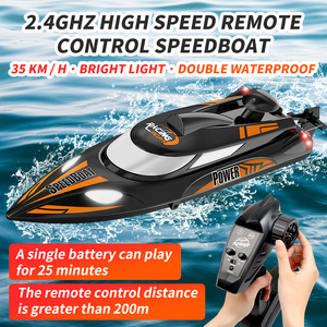 Bote de Carreras a Control Remoto de 2.4GHz, Resistente al Agua, 35KM/H, Alta Velocidad, con Refrigeración por Agua, Luces y Control Remoto - Product Image 2