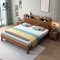 Lit queen size en bois, 1,5 m, nouveau design, éco-responsable, grand stock, logo personnalisé, meilleur prix, fourniture directe d'usine, mobilier de chambre à coucher.