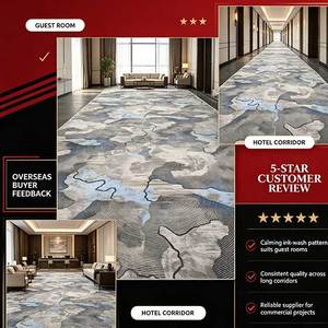 Alfombra Comercial Moderna Abstracta en Gris Azulado con Diseño de Montaña y Río, Impresa en Nailon y Látex, Personalizada para Vestíbulos de Hoteles, Oficinas y Proyectos, Alfombras para Sala de Estar - Product Image 4