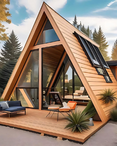 Villa Moderna de Lujo con Estructura en A: Casa Triangular Pequeña, Aislada, Modular y Prefabricada para Apartamentos o Cabañas Prefabricadas - Product Image 1