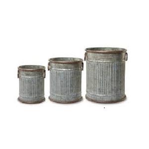 Jardinière décorative vintage en fer forgé, design martelé, finition galvanisée, taille personnalisée pour usage domestique et hôtelier - Exportateur en gros - Product Image 1