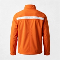 Veste Softshell Imperméable Respirante pour Livreur de Repas, Col Montant, Fermeture Éclair Intégrale, Taille Ajustée, Coutures Princess, Extensible, OEM ODM