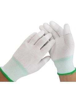PU coating Knitted wrist 100% Polyester/nylon + PU Coating Elastic Smooth Breathable Viet Nam PU-Coated fingger Polyester Gloves - Product Image 2