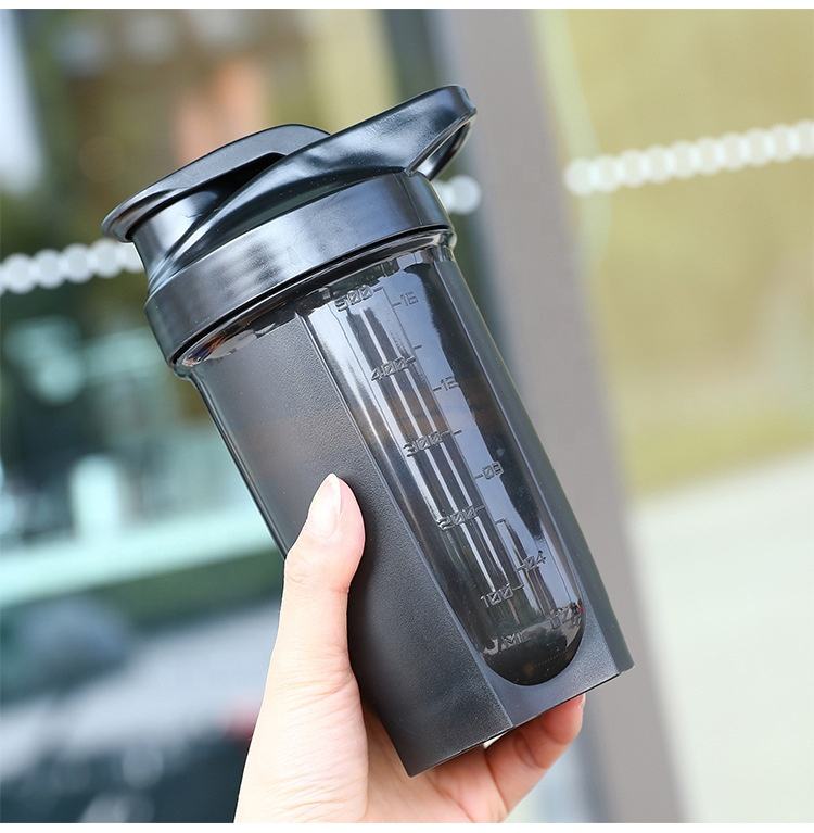Custom Logo Bpa Free 500ml Plastic Gym Fitness Protein Shaker Bottle ...