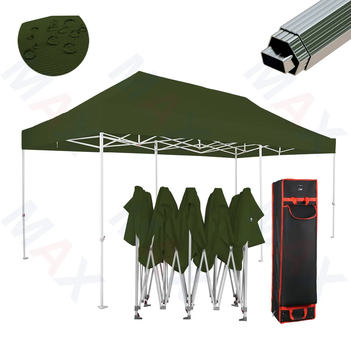 Tente d'extérieur en acier de luxe Gazebo 3x6 Dôme Auvent Pop Up Vente en gros d'usine pour salons professionnels et événements Logo personnalisable