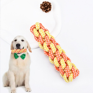 Jouets à mâcher écologiques pour chiots en gros, nœuds en corde de coton tressée à la main, bâtonnets molaires résistants aux morsures, emballage en boîte pour chiens et animaux de compagnie - Product Image 1