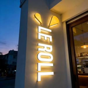 Letrero Luminoso Acrílico 3D para Exteriores con LED de Luz Blanca Cálida de 2700K, Forma Rectangular, Fácil Instalación - Product Image 3