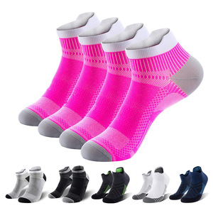 Chaussettes de compression athlétiques en nylon pour femmes et hommes, chaussettes de course d'été à la cheville - Vente en gros - Product Image 1