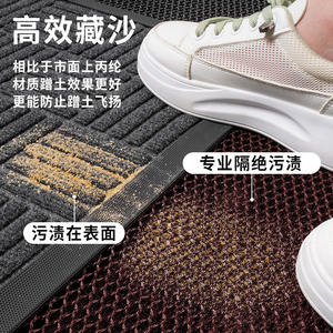 Paillasson d'extérieur de qualité supérieure, rectangulaire, en fibre de polyester, imperméable, antidérapant, résistant aux taches, facile à nettoyer, pour usage domestique - Product Image 3