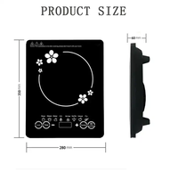 Nouvelle plaque de guidage thermique à corps mince inventée cuisinière à induction 2200W cuisinière de restaurant infrarouge intégrée solaire électrique domestique