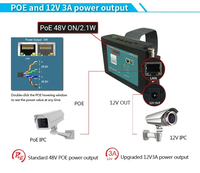 Testeur de caméra CCTV analogique DSEE IPC-1800ADH Plus 1080P 5-en-1 TVI/AHD/CVI/IP avec batterie intégrée de 2400 mAh, prise en charge PTZ 4K, utilisation FTTH