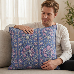Premium Cotton Piping Cushion Cover Square <b>Decorative</b> <b>Pillow</b> Case with Hidden Zipper for Home Hotel Office <b>Decoration</b> - Product Image 1