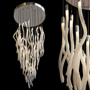 Luminaire suspendu moderne pour décoration de villa d'hôtel Lustres en verre led personnalisés pour un grand projet - Product Image 6