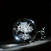 Vente flash : joli cadeau, arbre de vie gravé au laser 3D dans une boule de cristal en verre