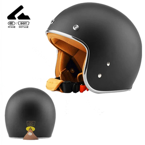 หมวกกันน็อคแบบครึ่งใบ ยูนิเซ็กซ์ ได้รับมาตรฐาน DOT  วัสดุ ABS  ใช้ได้ทุกฤดู  สำหรับรถจักรยานยนต์/ยานยนต์ไฟฟ้า  รุ่นวินเทจใหม่ - Product Image 2