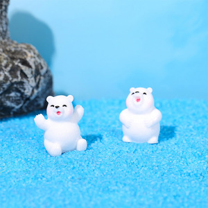 Juego de figuras de resina en miniatura Happy Bear, conjunto de cuatro figuras con forma de animal, adorno artesanal para decoración del hogar - Product Image 3