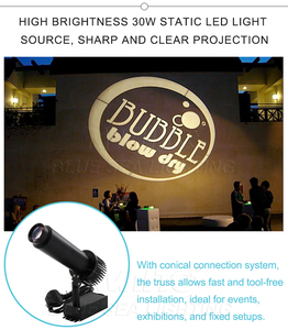 Proyector de Logotipos Personalizados para Navidad y Halloween, 30w, LED Móvil, Publicitario, Giratorio, Gobo, Luces para Bares, Tiendas, Supermercados, Hoteles - Product Image 2