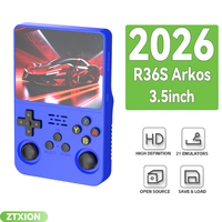 Console de Jeu Vidéo Rétro Portable R36s Arkos, Système Linux Open Source, Lecteur Portable 64 Go 128 Go avec Plus de 15000 Jeux