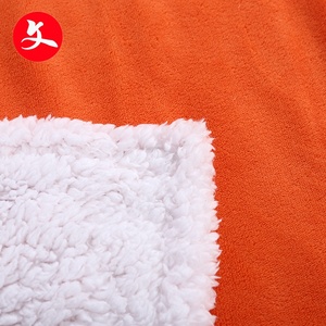 Nuevo diseño OEM ODM Manta esquimal de poliéster de doble capa de lana polar de punto naranja - Product Image 5