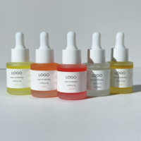 Huile à cuticules 20 ml en flacon, marque privée OEM, extraits végétaux naturels, 24 saveurs, huile réparatrice nutritive pour les cuticules des ongles