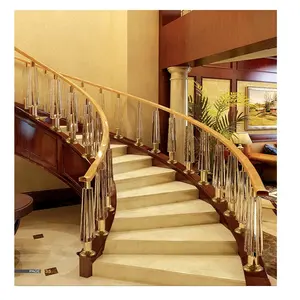 Taka venda quente decoração de luxo moderno balustrades de cristal transparente acrílico cristal rastilho escada