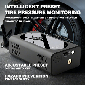 Démarreur de voiture portable haute qualité 20000mAh avec compresseur d'air pour pneus et éclairage d'urgence - Product Image 4